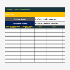 Returnable Schedule Authorised Agents & Sub Contractors